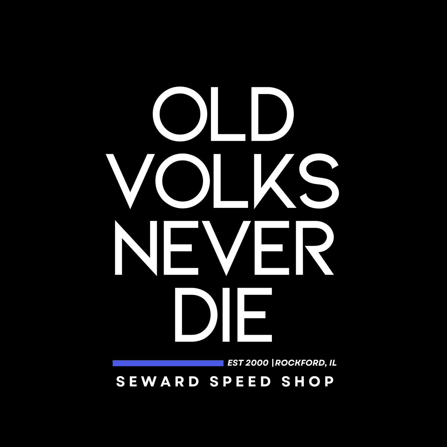 AIR COOLED COLLECTION | OLD VOLKS NEVER DIE TEE — SEWARD SPEED SHOP