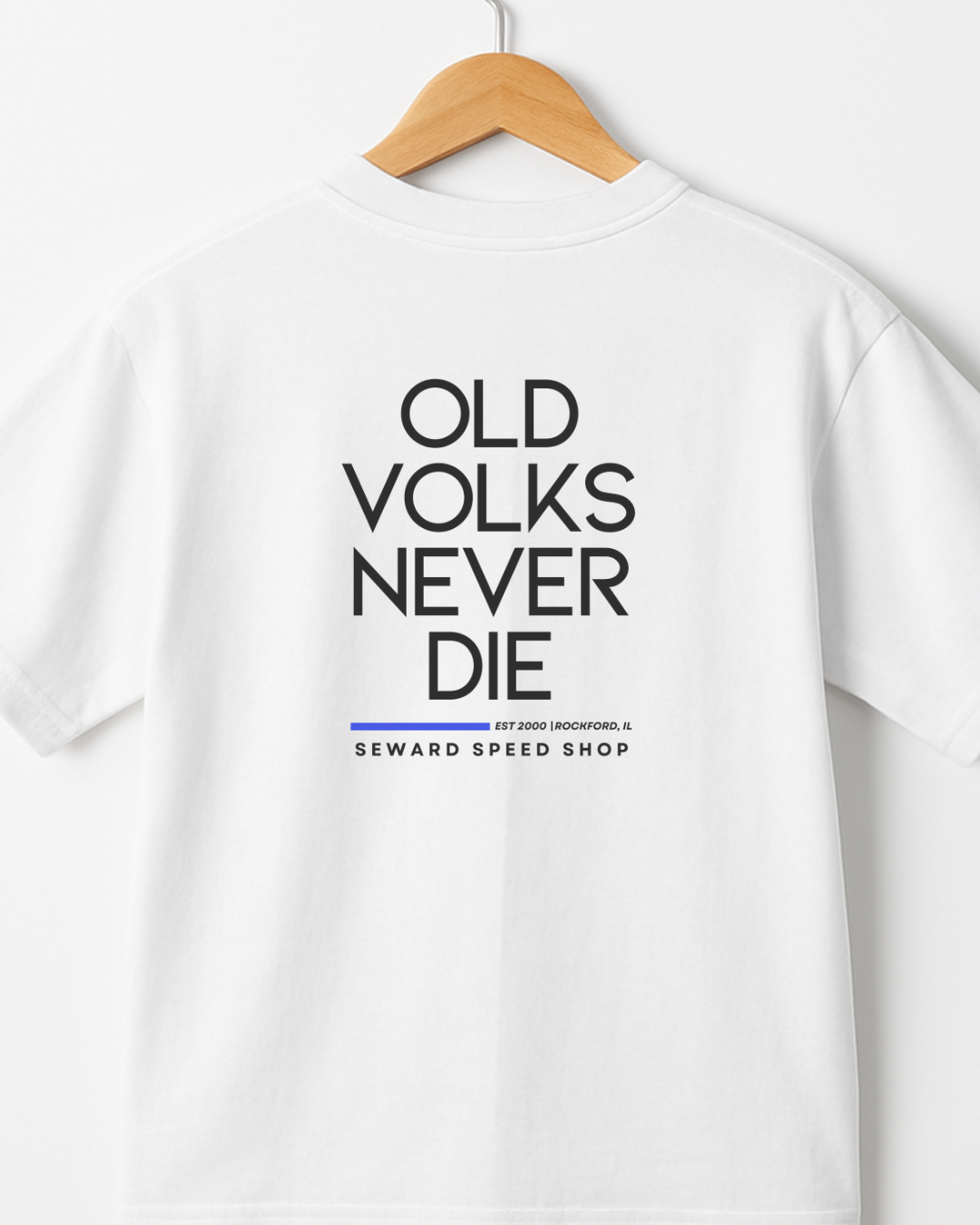 AIR COOLED COLLECTION | OLD VOLKS NEVER DIE TEE — SEWARD SPEED SHOP