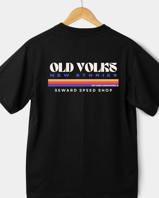 VINTAGE COLLECTION |OLD VOLKS — NEW STORIES TEE — SEWARD SPEED SHOP